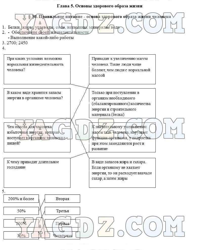 Обж 6 класс учебник ответы