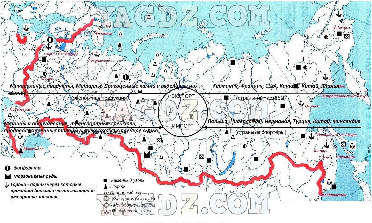 Контурная карта по географии 9 класс дрофа стр 1